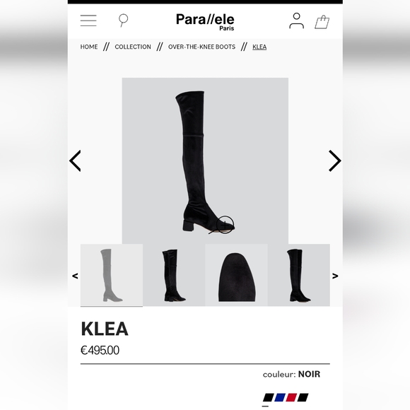 Parallele Paris France woman's thigh high gray suede leather boots UK 5 US 7 - Picture 3 of 16